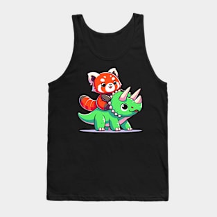 Dino Ride: Red Panda's Adventure Tank Top